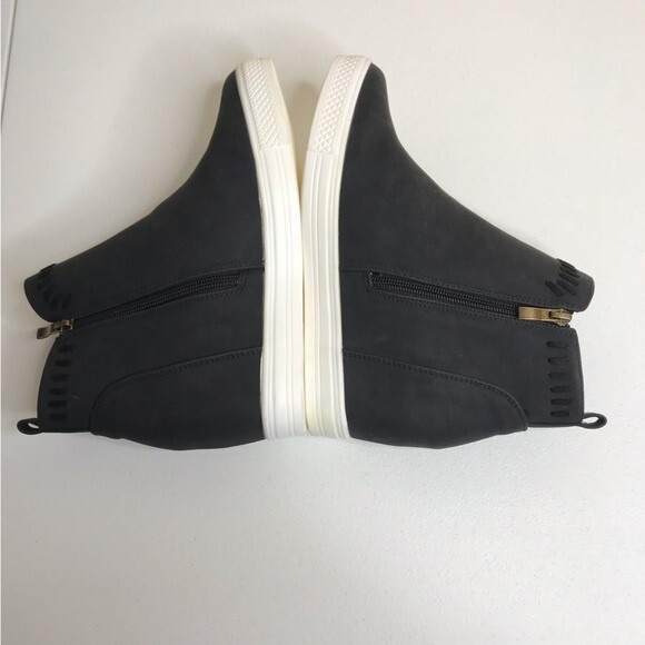 CCOCCI Taylor Hidden Wedge Bootie Sneaker Tassel Zip Black Women Size 9 - Picture 6 of 15